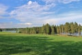 Lovely green summer landscape in northern Sweden