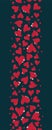 Lovely hand drawn romantic seamless pattern, chaotic doodle hearts, great for Valentine`s, Mother` Day textiles, banners, Royalty Free Stock Photo