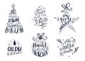 Lovely hand written Christmas design in German language, various sayings and phrases from popular christmas songs - great for
