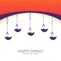 Lovely happy diwali diya background