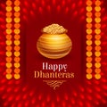 Lovely hindu festival of happy dhanteras design
