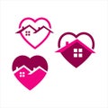 lovely home care logo design vector elderly caring and nurse house symbol graphic concept