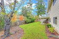 Lovely home features a wraparound deck Royalty Free Stock Photo