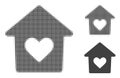 Lovely House Halftone Dotted Icon