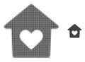 Lovely House Halftone Dotted Icon