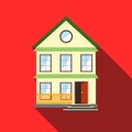 Lovely house icon, flat style