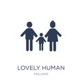 lovely human icon. Trendy flat vector lovely human icon on white