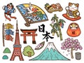 Lovely Japan symbol collection