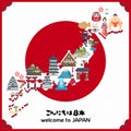 Lovely Japan travel map