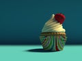 KAWAII LOVELY CUTE STRAWBERRY CUPCAKE 3D ILLUSTRATION