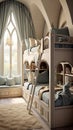 Lovely Kids Bedroom Bunk Beds Background