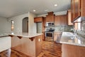 Lovely kitchen with nice counters.