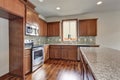 Lovely kitchen with nice counters.