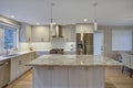 Lovely kitchen room with kitchen island