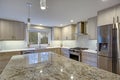 Lovely kitchen room with kitchen island