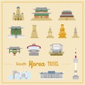 Lovely Korea architectures set