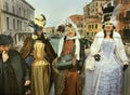 Lovely ladies in costumes for Venice Carnival