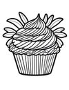 large cupcake graphics for coloring for children and adults