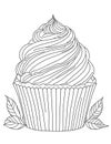 large cupcake graphics for coloring for children and adults