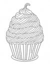 large cupcake graphics for coloring for children and adults