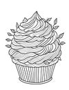 large cupcake graphics for coloring for children and adults