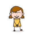 Lovely Laughing Face - Cute Cartoon Girl Illustration