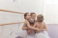 Lovely little ballerinas at the dance studio Royalty Free Stock Photo