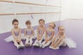 Lovely little ballerinas at the dance studio Royalty Free Stock Photo