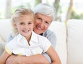 Lovely little girl with her grandmother Royalty Free Stock Photo