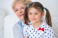 Lovely little girl with her grandmother having fun Royalty Free Stock Photo