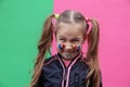 Lovely little girl making funny face Royalty Free Stock Photo