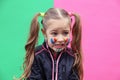 Lovely little girl making funny face Royalty Free Stock Photo