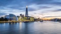 Lovely London Panoramic Cityscape Photo at Sunset with Amazing Skyline Royalty Free Stock Photo