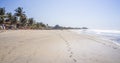 Lovely long sandy beach in The Gambia, Kotu near Serrekunda Royalty Free Stock Photo