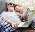 Lovely mature couple on romantic vacation