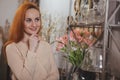 Charming woman enjoying shopping at home decor store