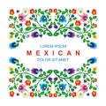 Lovely Mexican ethnic Floral decoration design