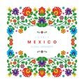 Lovely Mexican ethnic Floral decoration design