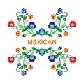 Lovely Mexican ethnic Floral decoration design