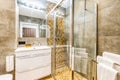 Lovely modern bathroom in a luxury apartament for rent Royalty Free Stock Photo