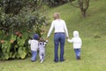 Lovely Mother With Her Children Outdoors Royalty Free Stock Photo