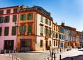 Lovely old houses on narrow streets of Toulouse Royalty Free Stock Photo