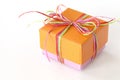 Lovely orange and pink present (gift box) Royalty Free Stock Photo