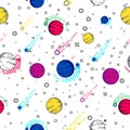 Lovely outer space planets vector Royalty Free Stock Photo