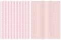 Abstract Geometric Seamless Vector Prints.White Triangle Isolated on a Various Pink Backgrounds.