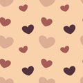 Lovely pastel heart valentine romantic seamless pattern illustration background