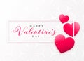 Lovely pink hearts frame design for valentine`s day Royalty Free Stock Photo