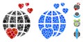 Lovely Planet Mosaic Icon of Circle Dots