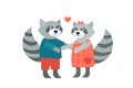 Lovely racoon couple