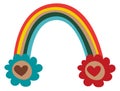 Lovely rainbow. Romantic miracle symbol. Fairytale sign